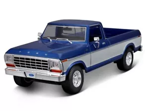 FORD F-150 Pick up Truck - 1979 - blu metallizzato / bianco - MAISTO 1:18 - Foto 1 di 6