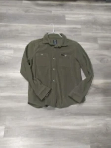rvca Mebs Fleece Long Sleeve Shirt Small Green - Picture 1 of 2
