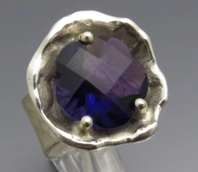 REIF-DESIGN - BLÜTEN-RING - AUS EIGENER GOLDSCHMIEDE - 999 FEINSILBER - UNIKAT - Bild 1 von 4