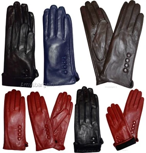 Woman's Leather winter Gloves Leather gloves. Size S, M, L, XL. Dress Gloves - Picture 1 of 65