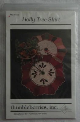 Thimbleberries Pattern MG 91113 Holly Tree Skirt 42" Diameter NEW - Image 1 of 2