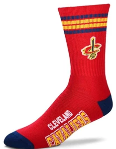 Cleveland Cavaliers Basketball Red & Navy 4 Stripe Deuce Crew Socks - Bild 1 von 1
