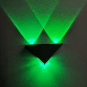 Dimmable/N 3W LED Wall Sconces Lamp Up/Down Triangle Hotel Aisle Light Fixture - Picture 1 of 22