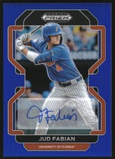 2022 Panini Prizm Draft Picks Base Autographs Prizms Blue #67 Jud Fabian /99