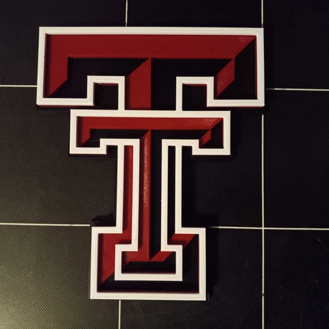Texas Tech Red Raiders 7" Logo 3D Pennant [NEW] Sign Banner Wall Cave 3D Printed Cover