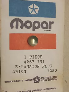 Enchufe de expansión 4267191, fabricante de equipos originales de lote antiguo Mopar Dodge, envío gratuito a EE. UU. ~ - Imagen 1 de 1