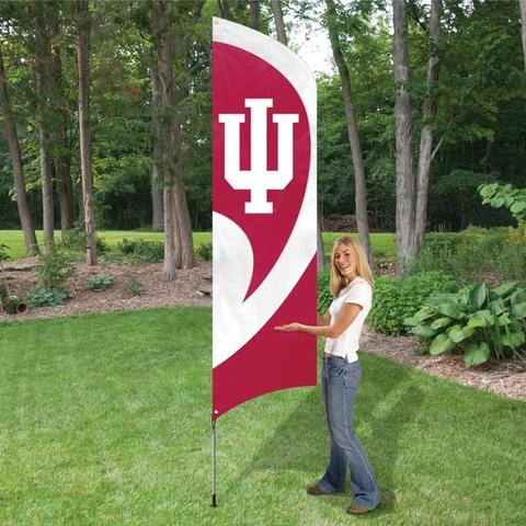 Indiana Hoosiers  Tall Team Swooper Flag 8.5ft Flag w 11.5ft Pole Big Ten NCAA Cover
