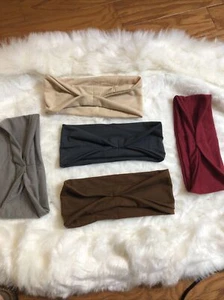 Neu für Damen Stirnbänder Twist geknotet dehnbar Haarbandas... 5er Set - Bild 1 von 8