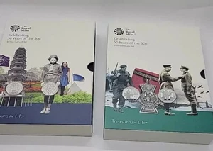 2019 Fifty Years of the 50p British Culture & Military Proof coin Sets - 2 Sets - Picture 1 of 22