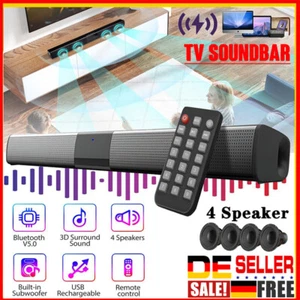 Bluetooth Surround TV Heimkino Soundbar Wireless 4 Lautsprechersystem Subwoofer  - Bild 1 von 16