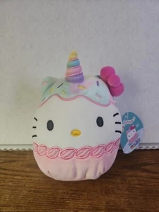 NEW Squishmallow Hello Kitty Plush Cupcake Unicorn Ice Cream 8 In Pink Soft 2024 - Picture 1 of 7