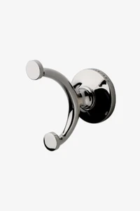Waterworks Easton Double Robe Hook Nickel Wall Mounted Style EARH49 * Read - Picture 1 of 2