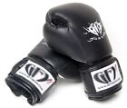 Gfy Gear Kids Small Adults 8 Oz Leather Muay Thai Boxing Gloves Black Mma New