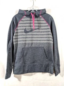 Nike Hoodie Sweatshirt Womens Medium Therma Fit All Time Mezzo Stripe Print - Picture 1 of 7