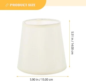 White Cloth Clip-On Lamp Shade, CLISPEED 5.89"x4.32"x5.5" Chandelier Shade - Picture 1 of 8