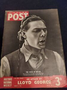 Vintage Picture Post Magazine 2 MARCH 1940 WWII Swastika BBC Belfast Corsets (G)
