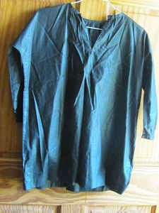 CAMISA BLUSA ORIGINAL ANTIGUA VICTORIANA MUJER ROPA NEGRA MANGA CORTA - Imagen 1 de 7