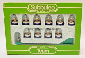 SUBBUTEO C100 TEAM BRESCIA RARA LW 97 TABLE SOCCER VINTAGE '80 COMPLETA IN BOX - Picture 1 of 9