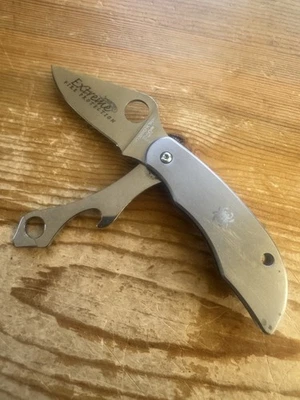 Spyderco Knives ClipiTool Stainless Steel Bottle Opener Engraved Blade - Image 1 of 4