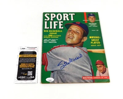 Stan Musial Signed Sport Life Magazine August 1950 Cardinals JSA Auto - Image 1 of 3