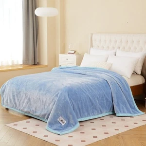 Super Soft 4kg 220 x 240 Mink Blanket - Cool Blue Luxe - Picture 1 of 1