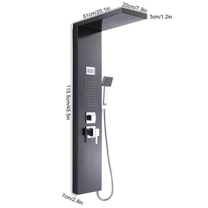 Panel de ducha de acero inoxidable para lluvia cascada spray kit de ducha portátil - Imagen 1 de 12
