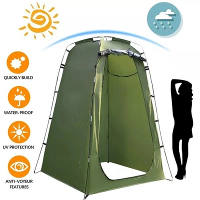 Pop Up Shower Tent Outdoor Camp Tent Privacy Shower Toilet Changing Room Hiking - Image 1 of 4