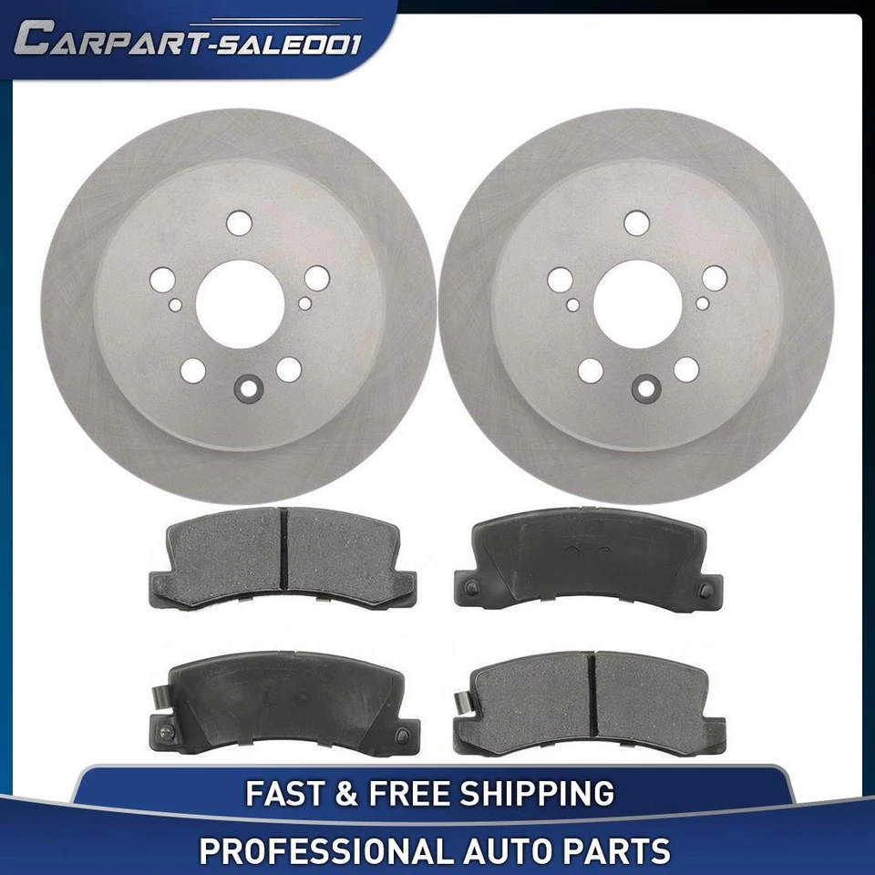 Rotores de freno de disco trasero + kit de pastillas de freno para Toyota Camry 1988 1989 1990 1991 Foto 1 de 1