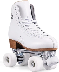 Roller Skates for Women and Men, Deluxe 2 Layer Microfiber Leather Double Row-Cl - Picture 1 of 9
