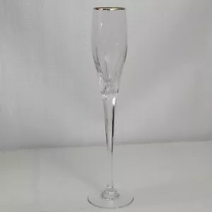 Artic Lights Kristall Goldrand hoch Fuß Sektflöte Glas 13 Zoll - Bild 1 von 12