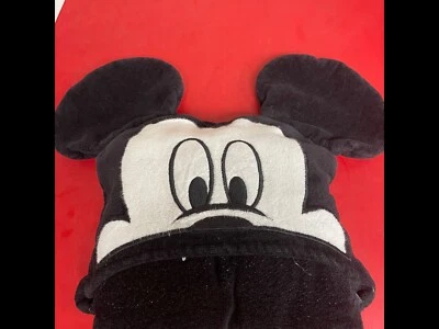 Toalla de baño con capucha Disney Mickey Mouse envoltura de baño algodón ligeramente usada Foto 1 de 2