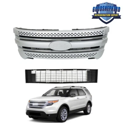 Fit For Ford Explorer 2011 2012 2013 2014 2015 Front Upper+Lower Grille Grill Foto 1 de 4