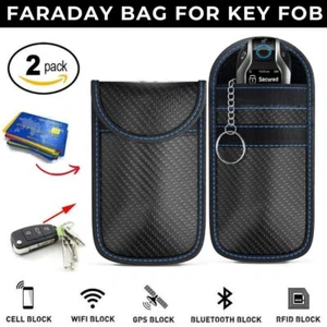 Mini custodia blocco segnale chiave auto Faraday gabbia custodia senza chiave RFID blocco borsa - Foto 1 di 11