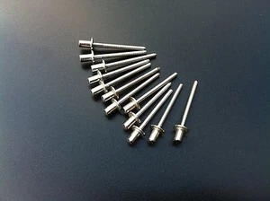 12x gasdichte Edelstahlnieten 8mmx4mm zum Umverpacken Ihres Auspuffs - Bild 1 von 1