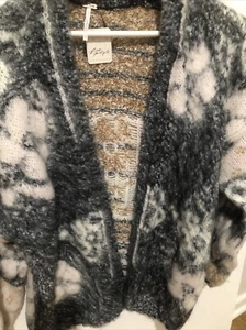 Free People Gather Me Close Cardigan Sz XS BNWT In Black/Noir - Picture 1 of 10