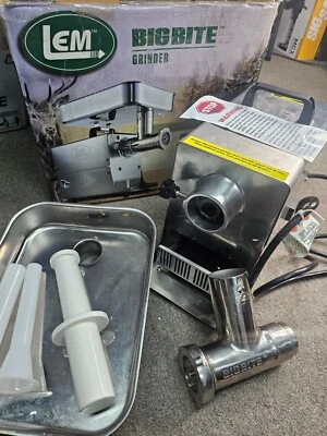 LEM Food Grinder Big Bite #5 .35 Horsepower Stainless Steel Electric Heavy Duty - Image 1 of 4