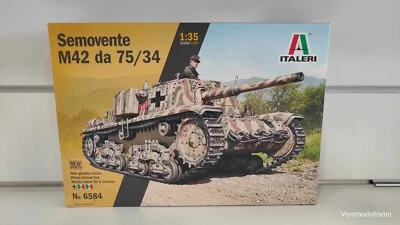 Semovente M42 75-34 1-35 Italeri carro armato Italiano modellino 6584 - Immagine 1 di 3