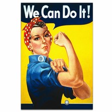 We Can Do It World War 2 Propaganda Rosie The Riveter Digital Art Poster A3 Size