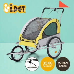i.Pet Pet Bike Trailer Dog Stroller Pram Bicycle Large Travel Cycling Foldable - Picture 1 of 5