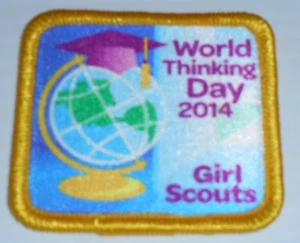 Distintivo Patch Girl Scout World Thinking Day 2014 Girl Scout Iron-on da collezione - Foto 1 di 1
