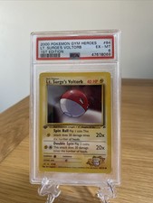 2000 Lt. Surge’s Voltorb 1st Edition Pokemon Card Psa 6 Ex-mt Gym Heroes
