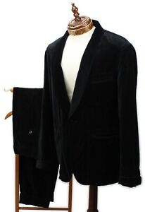 Engineered Garments FW19 Black Velvet SD Jacket & Carlyle Pant Tuxedo Suit M 36W