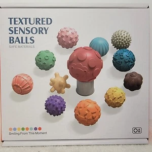 SET OF 10 Textured Multi Ball Set Sensory Stimulating Textured Balls 0+M NEW - Picture 1 of 9