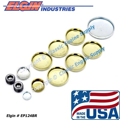 Elgin Brass Freeze Plugs Fits Oldsmobile 260 307 330 350 400 403 425 455 Engines - Image 1 of 4