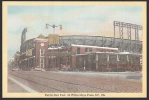 Postal rara del estadio Willie Mays Plaza San Francisco Giants Pacific Bell Park - Imagen 1 de 2