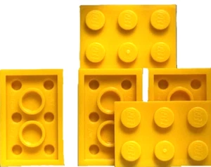 LEGO 5 New Bright Light Orange Plates 2 x 3 Pieces Part 3021 OR02 - Picture 1 of 2