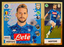 2018-19 Panini FIFA 365 Blue back #230 Dries Mertens Napoli gold foil sticker