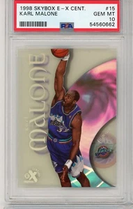1998-99 Skybox E-X Century #15 KARL MALONE - POP 2 - PSA 10 - Picture 1 of 2
