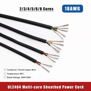 18AWG UL2464 Multi-core Sheathed Power Cord 2-8 Core Signal Control Cable Wire - Picture 1 of 11