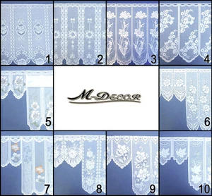 White cafe net curtains, a wide range of pelmets, finest quality! Ready to hang - Picture 1 of 11